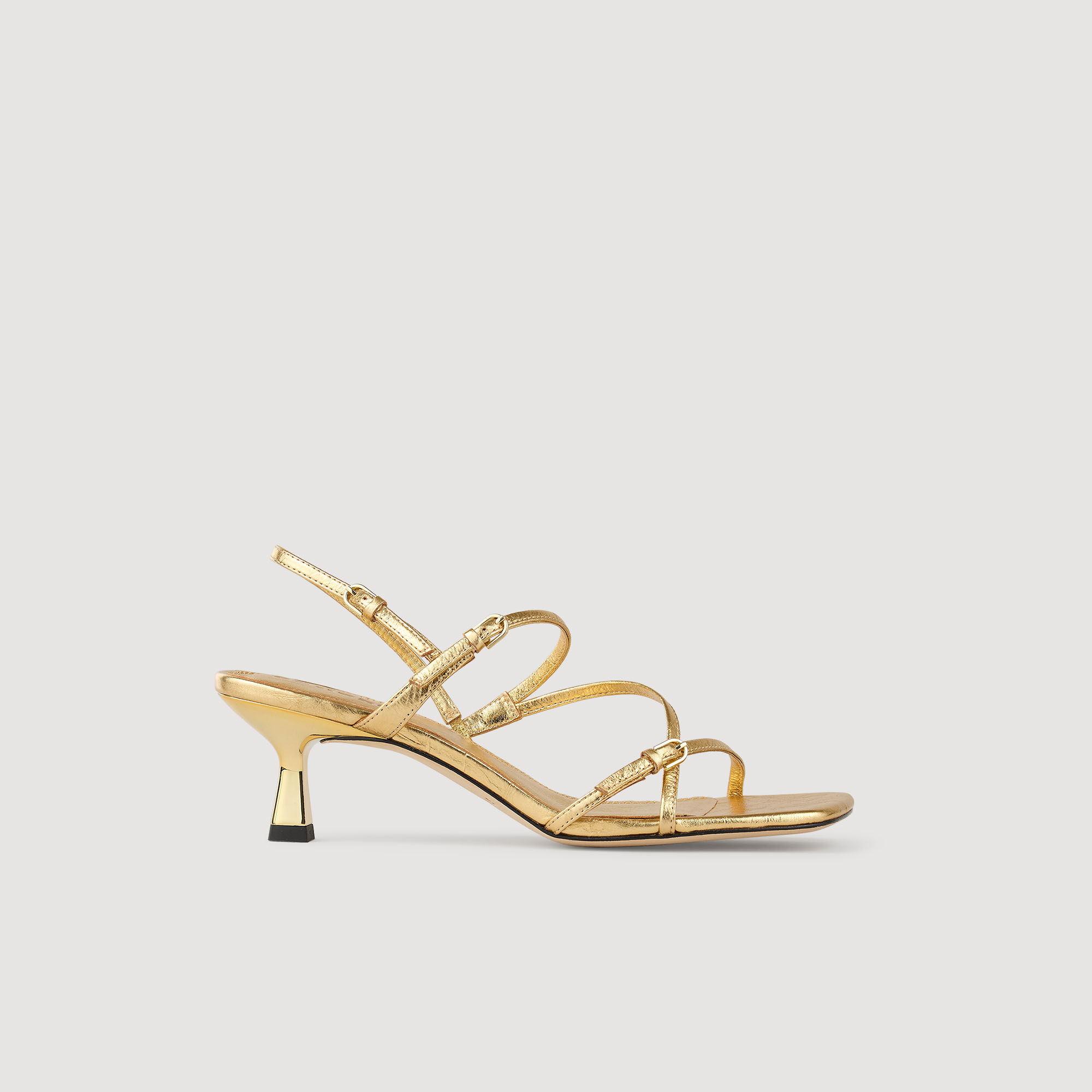 洋服通販 - 新作アイテムを Sandals with straps white / beige For Women | Sandro Paris パンツ