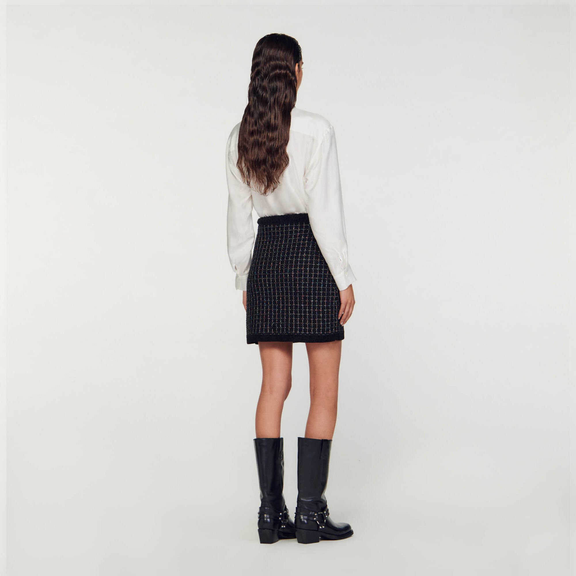 Textured knit skirt 