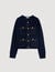 Cardigan with denim details