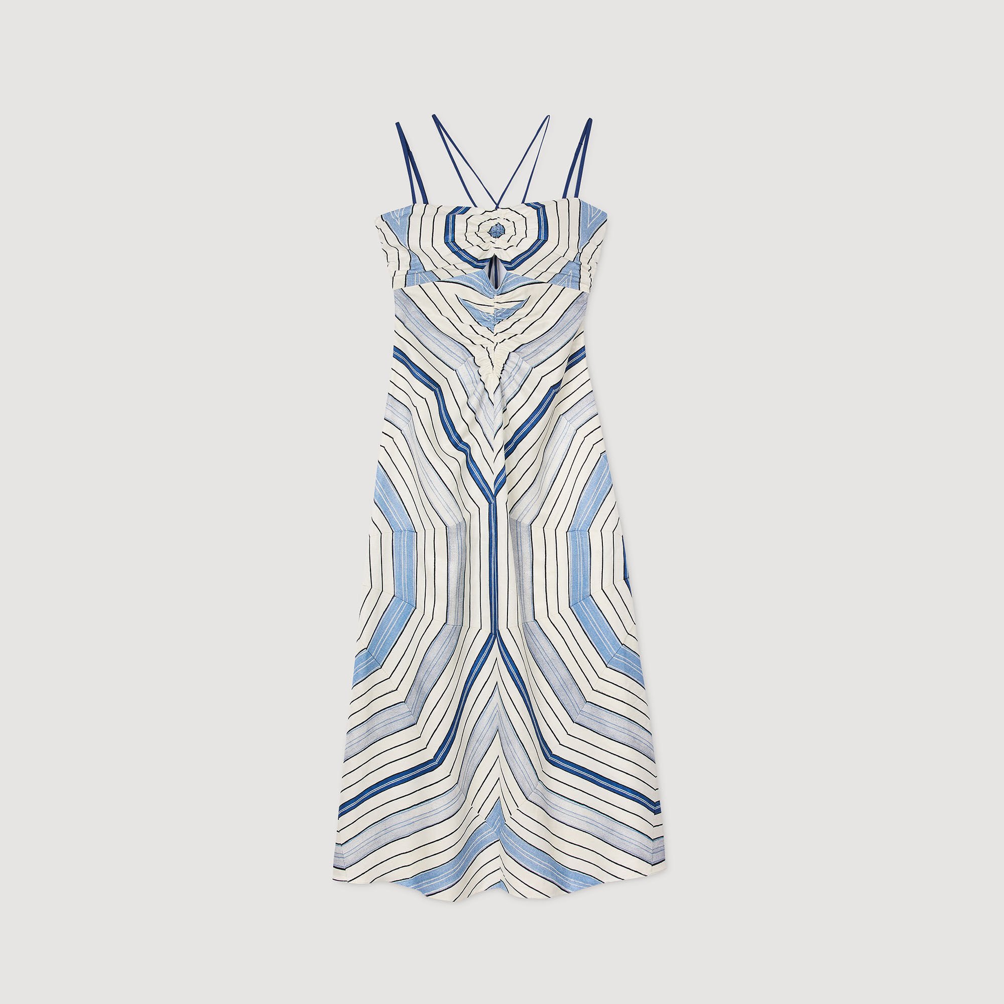 Spiral-motif maxi dress