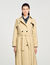 Belted double-breasted trench