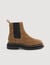 Elasticated leather Chelsea ankle boots