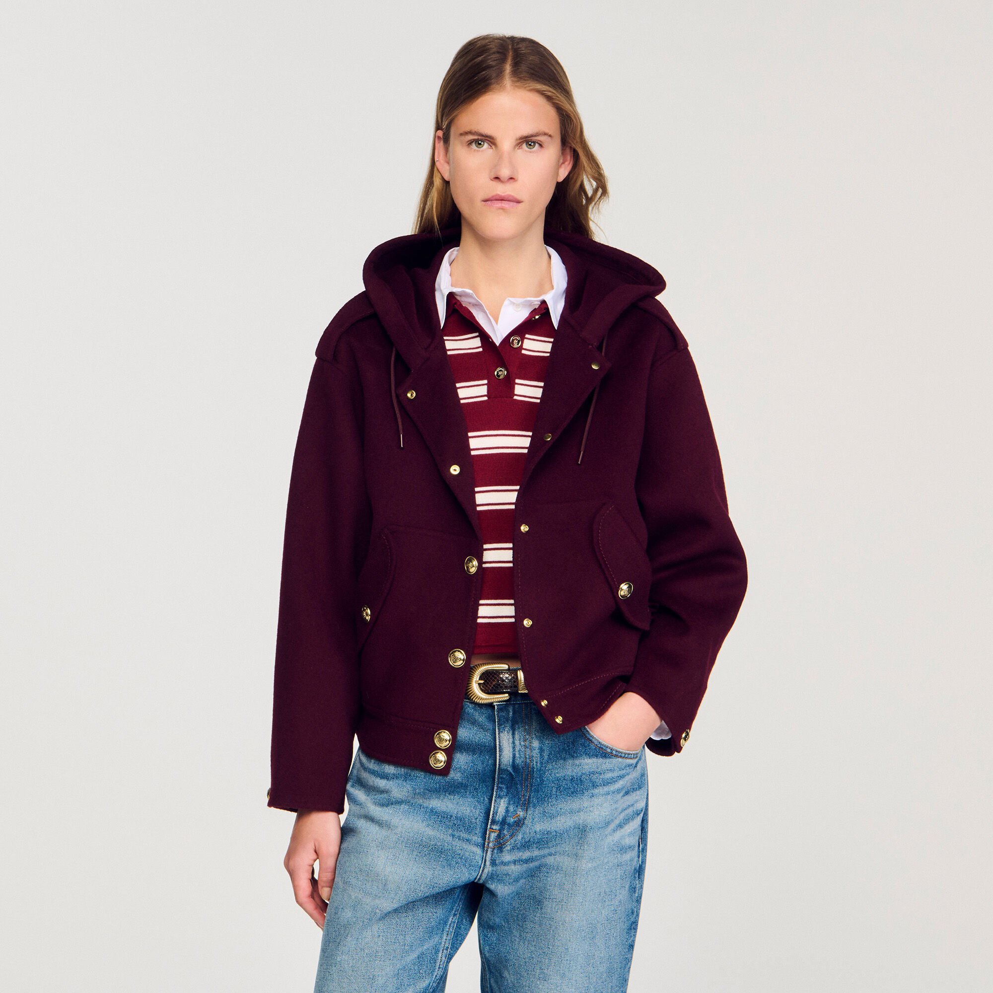 Double-faced wool coat