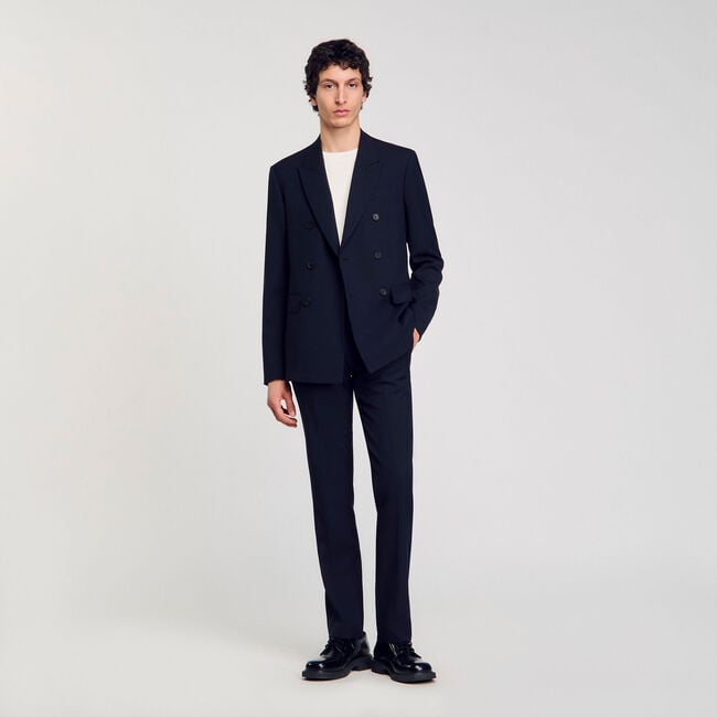Double-breasted suit jacket