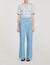 Wide-leg tweed trousers