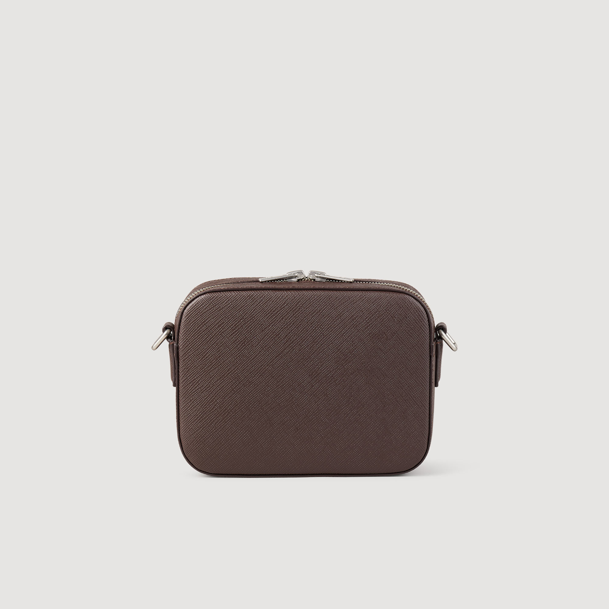 Small reconstituted leather bag brown for Men | Sandro Paris