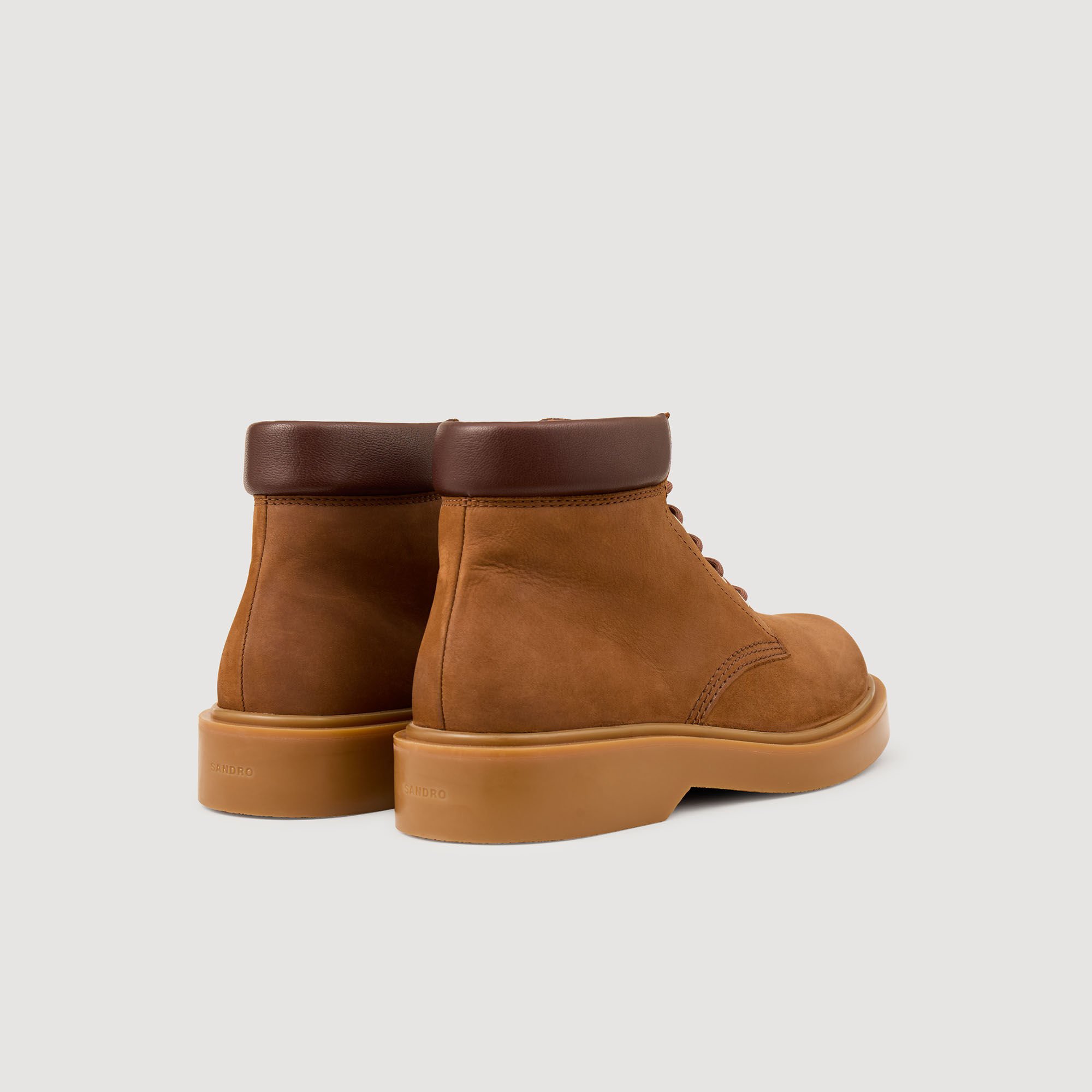 Nubuck and leather boots