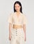 Cropped gathered shirt