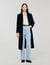 Contrast polo-neck knit sweater