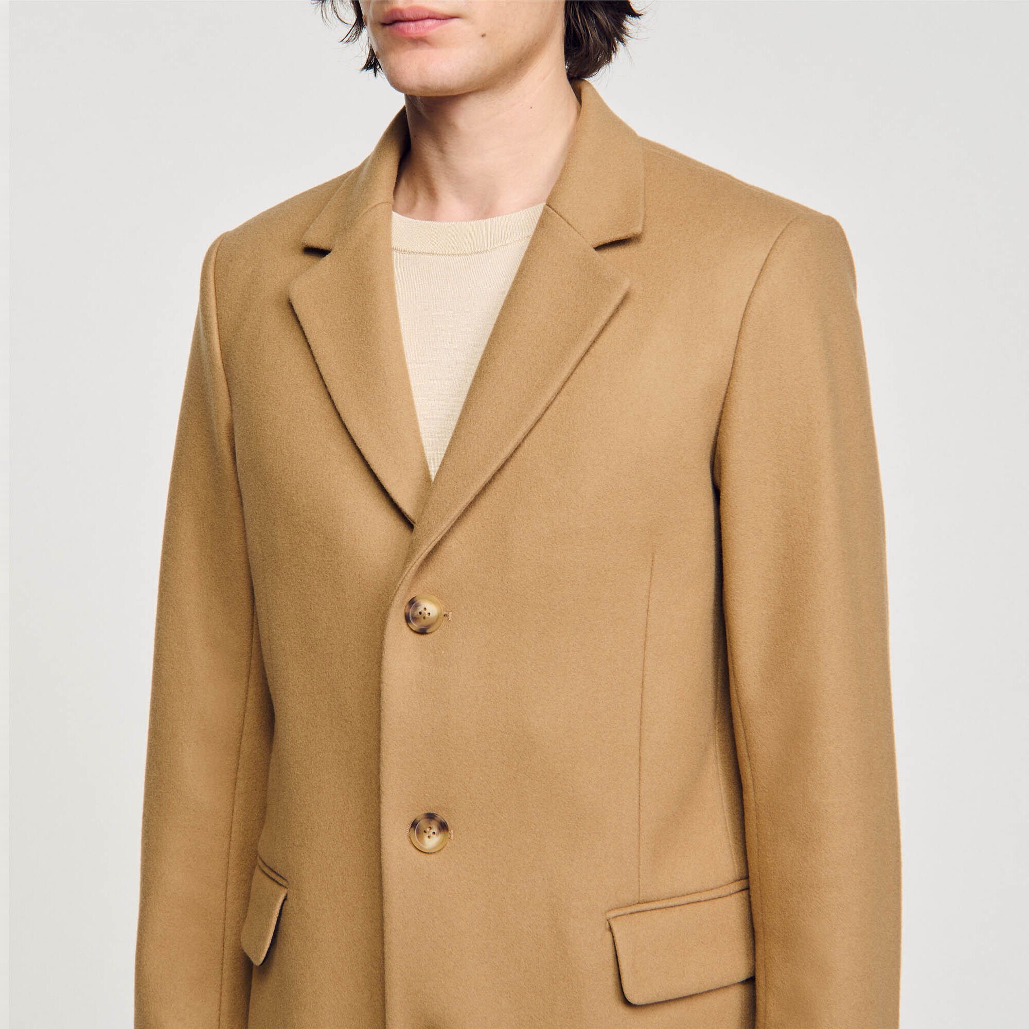 Wool broadcloth coat