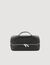 Toiletry bag in grained fabric