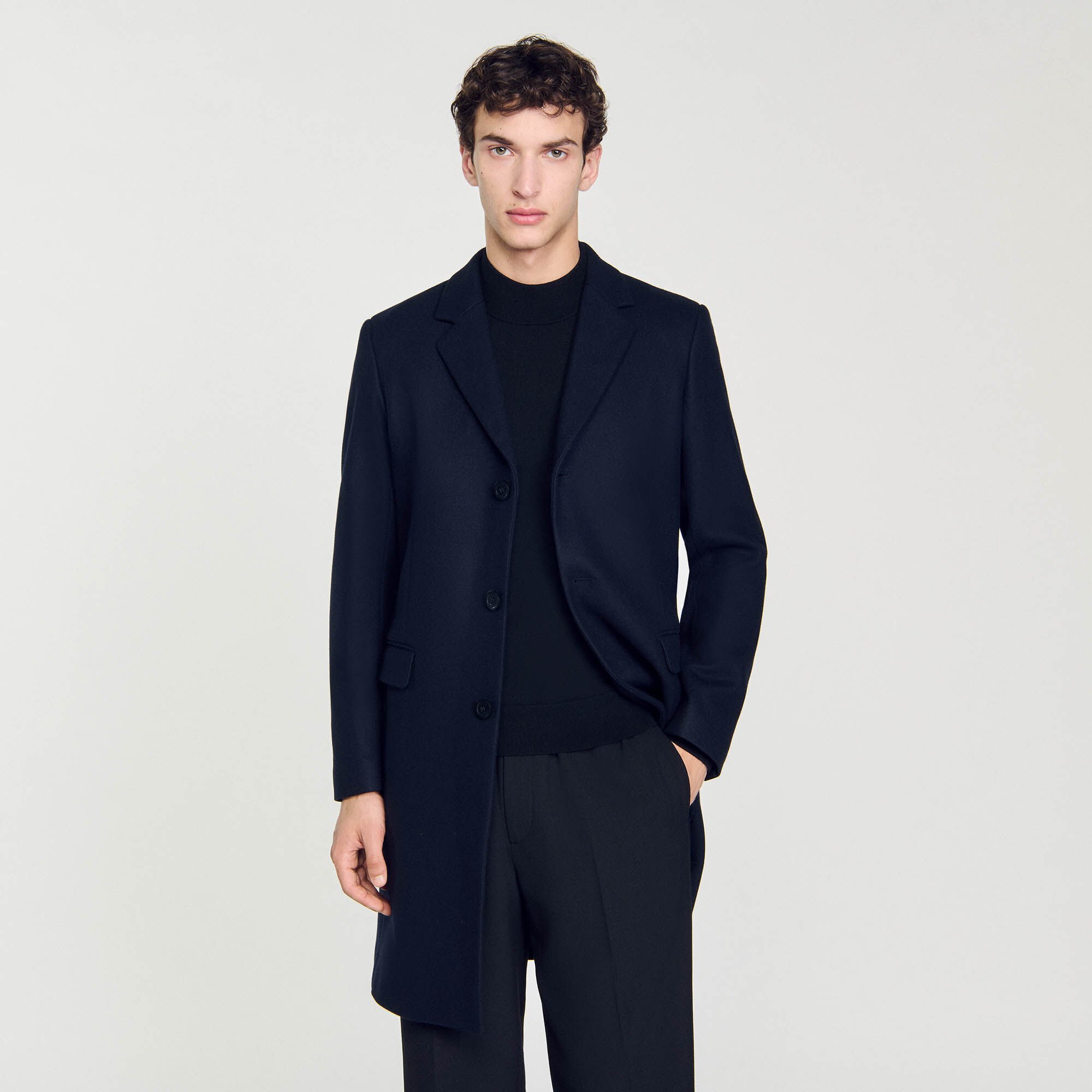 Wool broadcloth coat