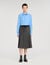 Midi pleated rhinestone skirt
