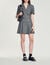 Short dress with tailored collar