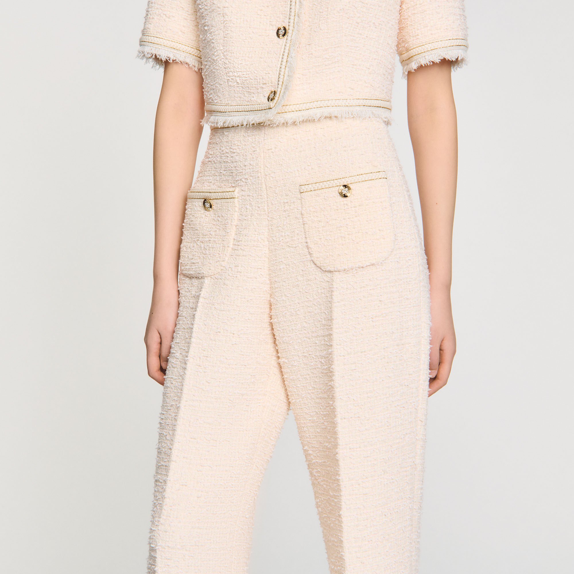 Decorative tweed trousers