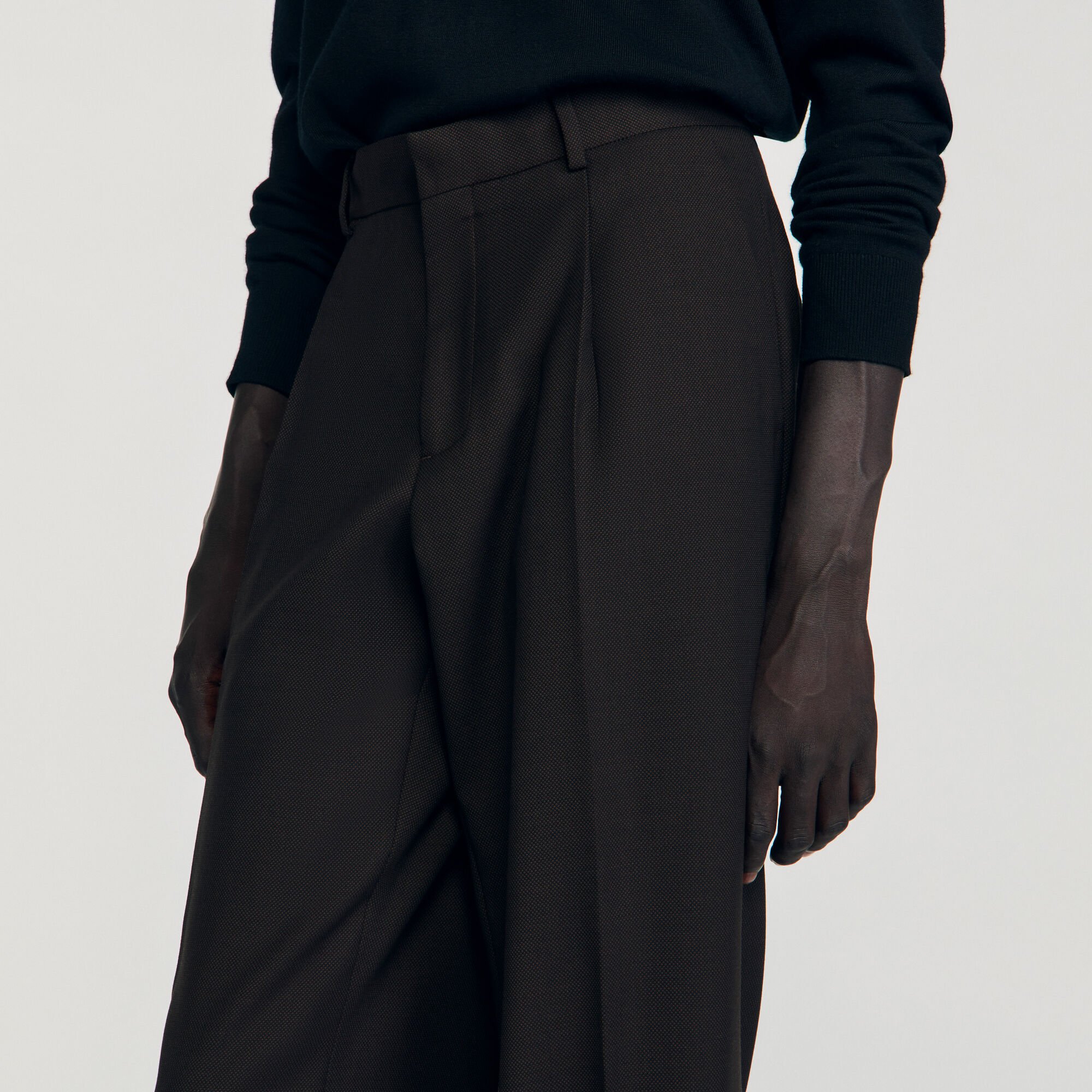 Wool suit trousers