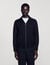 Zip-up wool cardigan