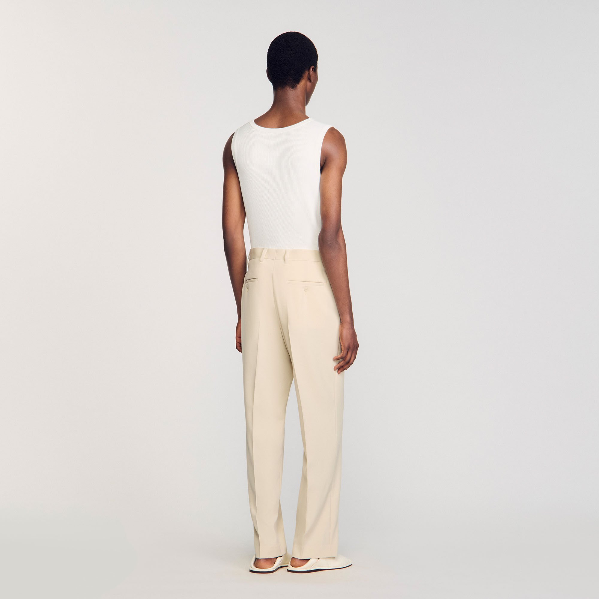 Wool suit trousers