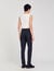 Elasticated straight-leg trousers