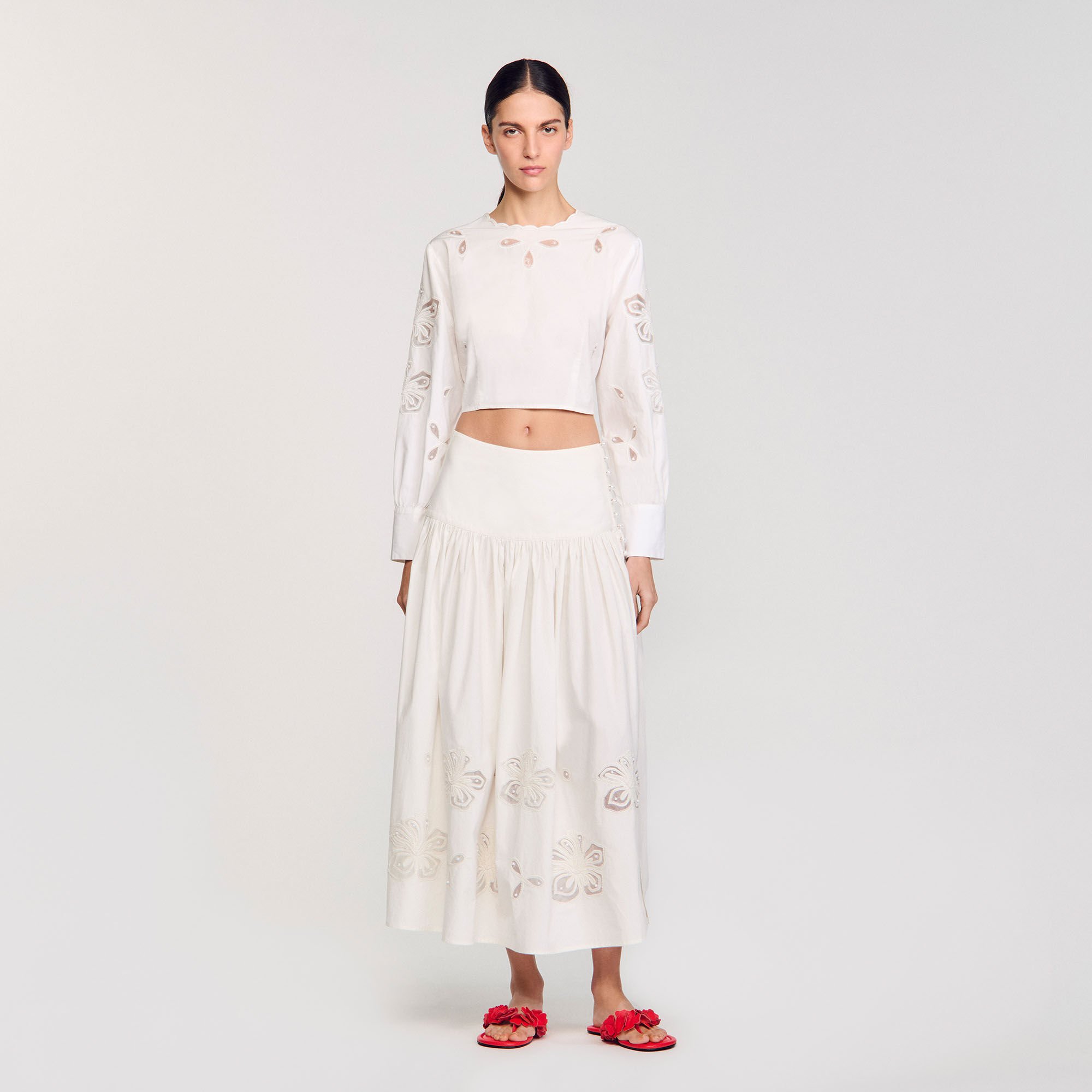 Poplin crop top