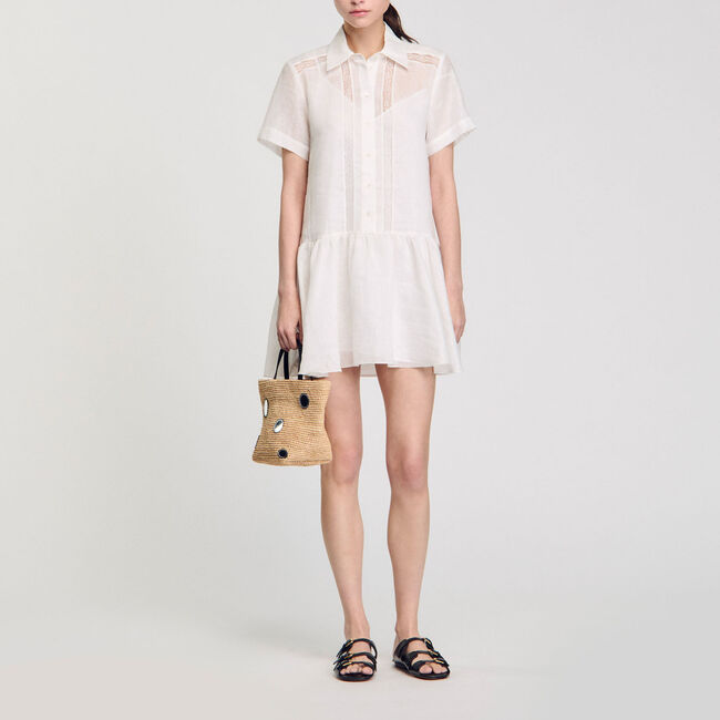 Mini dress with lace details