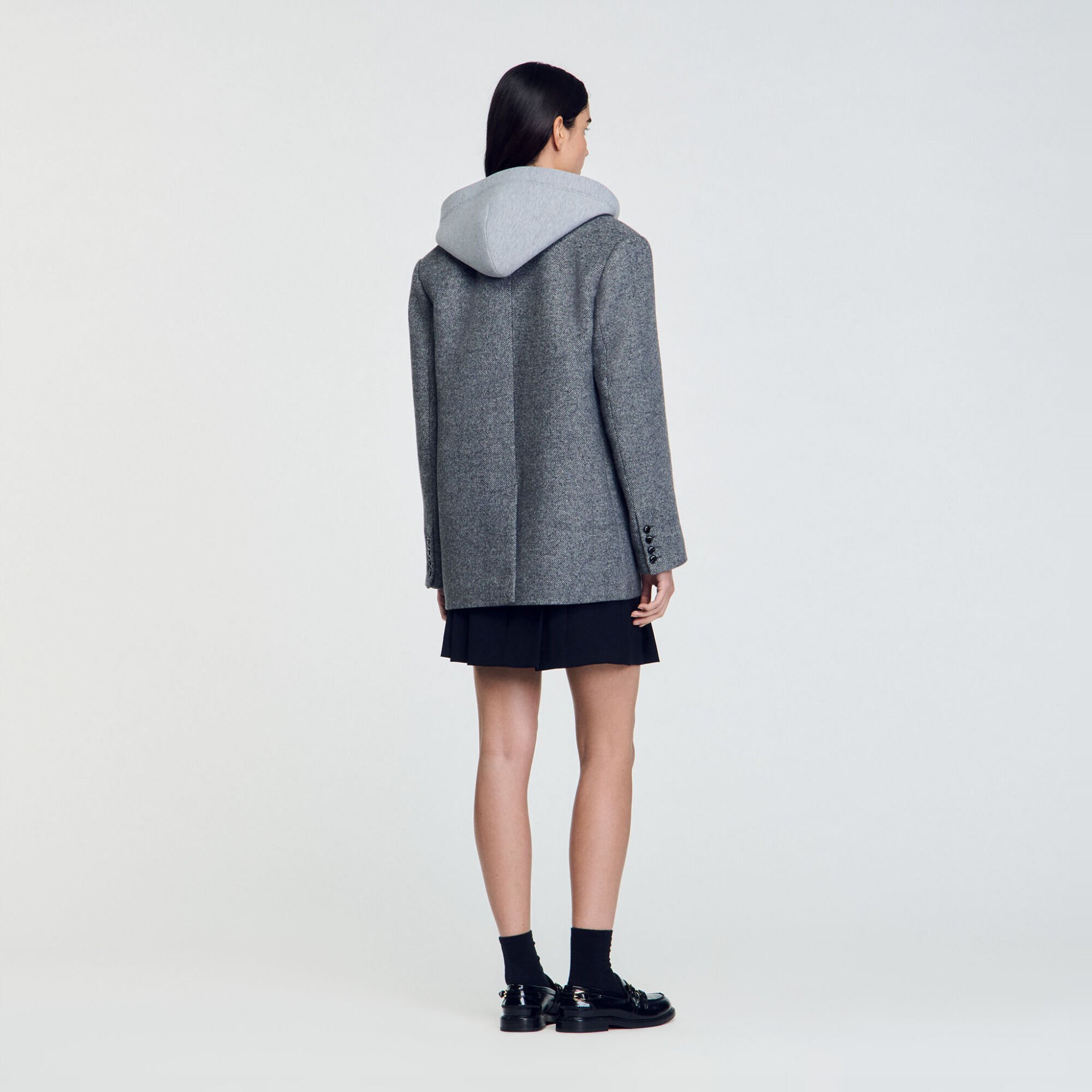 Jacket with removable hood