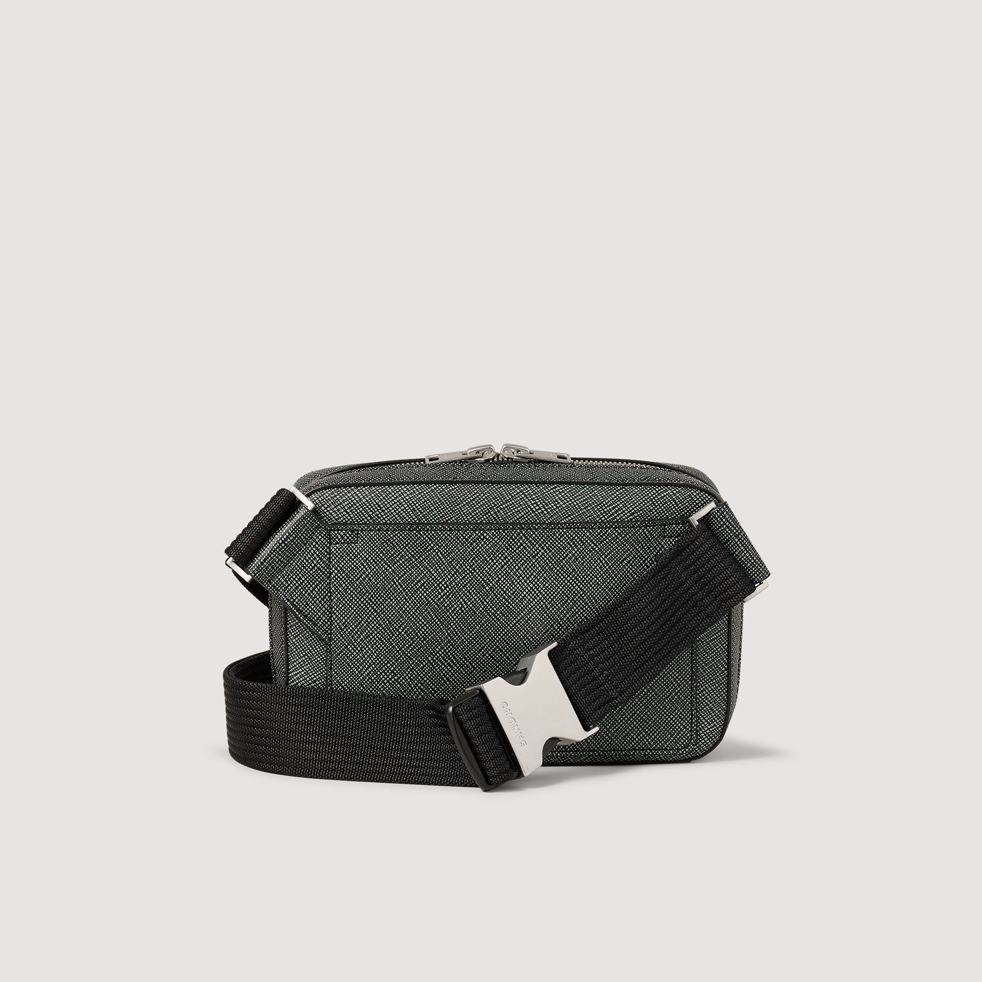 Small reconstitued leather bag