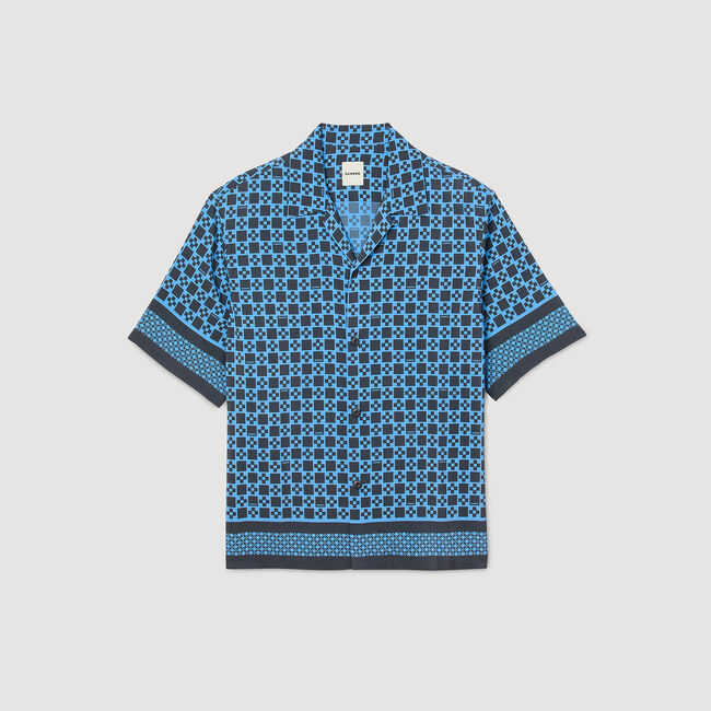 Square Cross motif flowing blouse