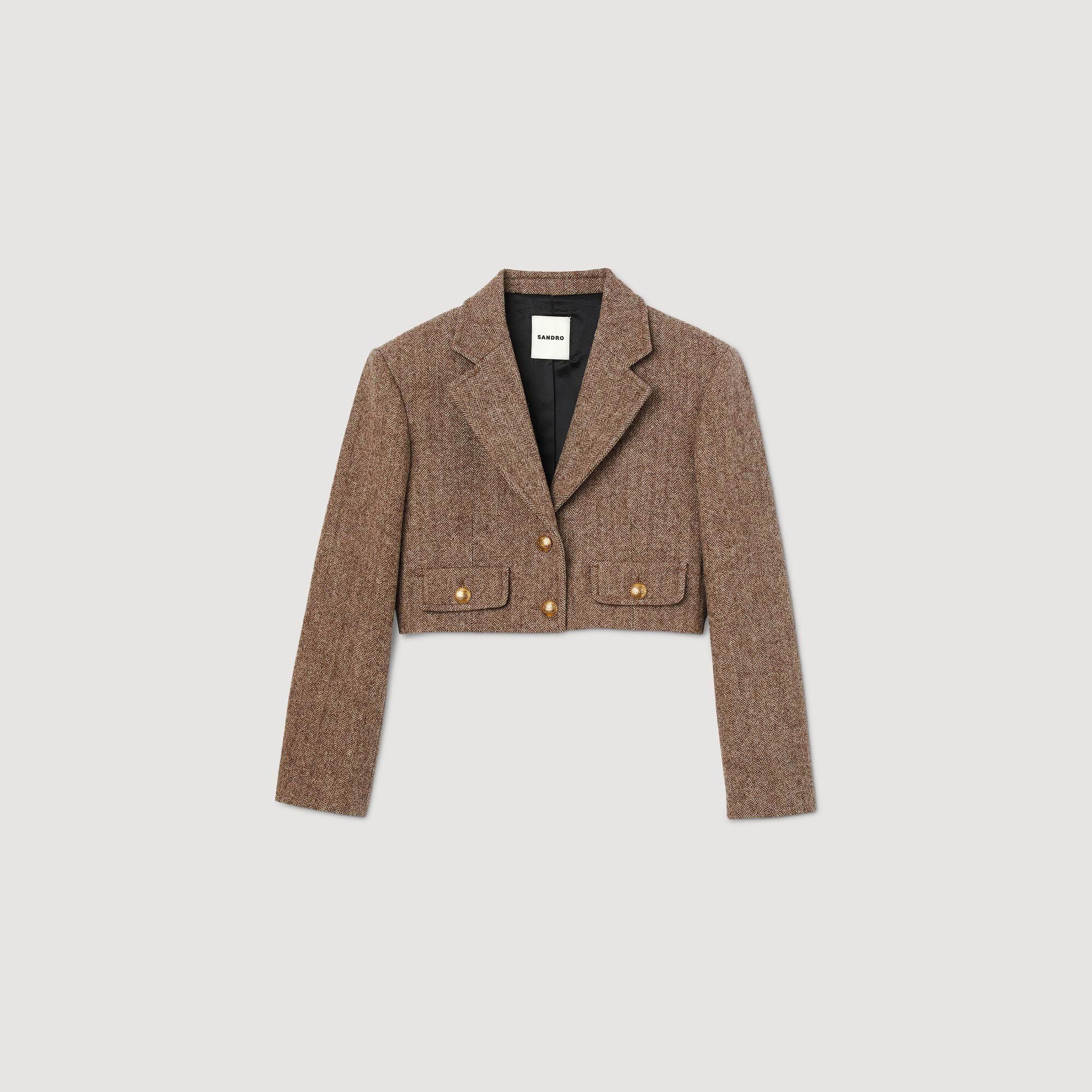 Lonny Structured cropped jacket - Jackets & Blazers | Sandro Paris