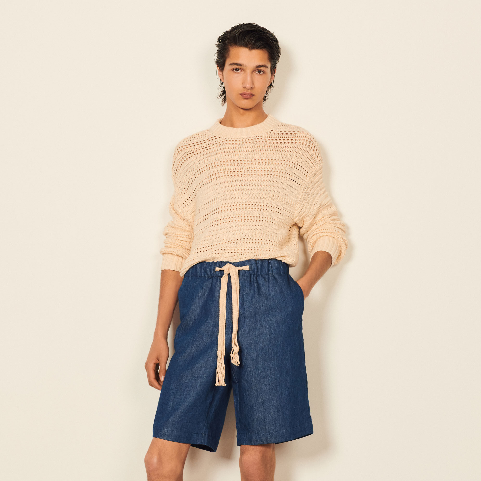 Wool suit trousers - Pants & Shorts | Sandro Paris