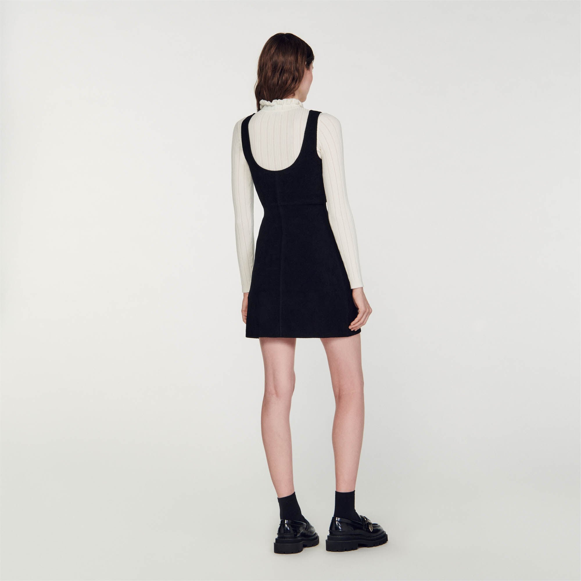 Zara black pinafore sales dress