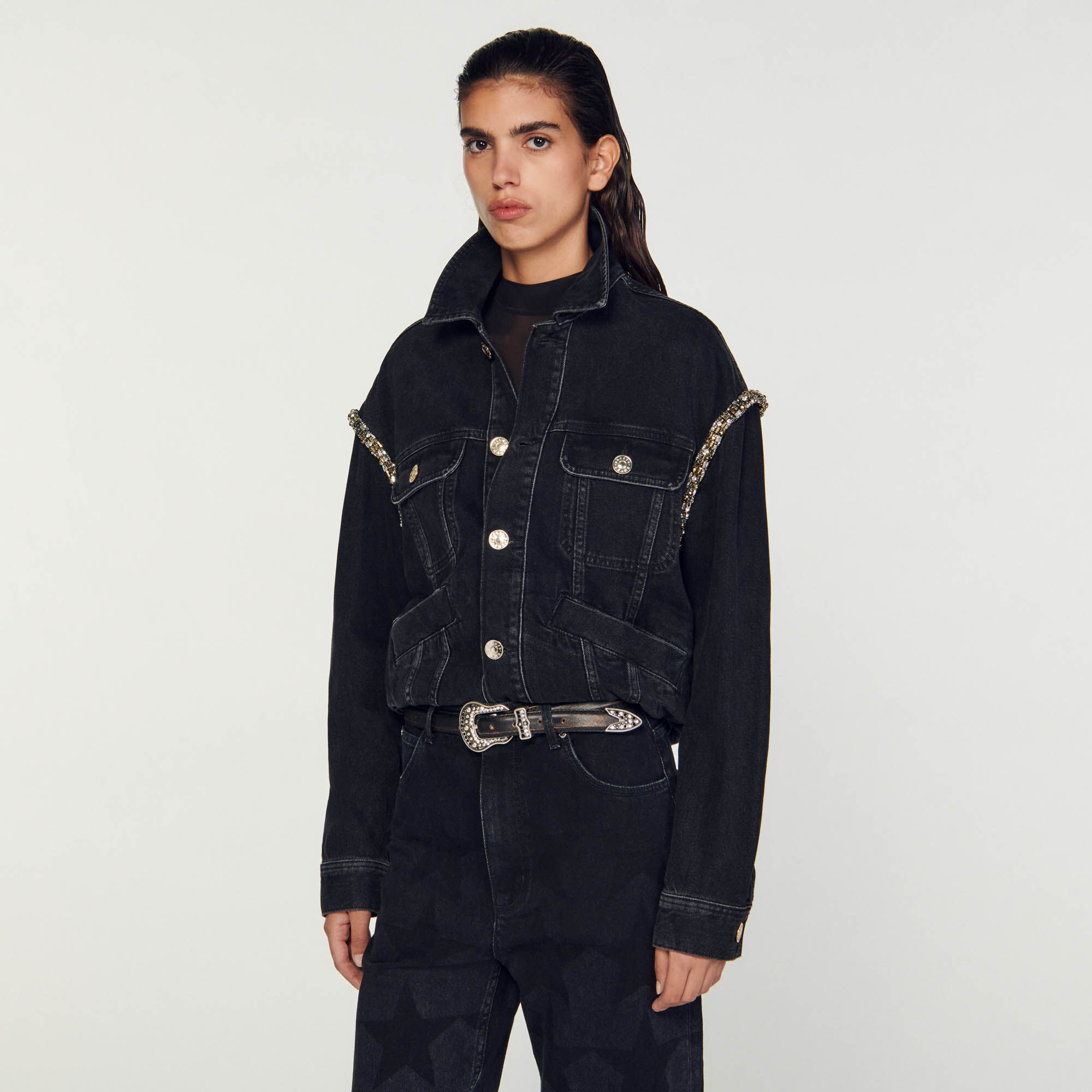 Slim western belt