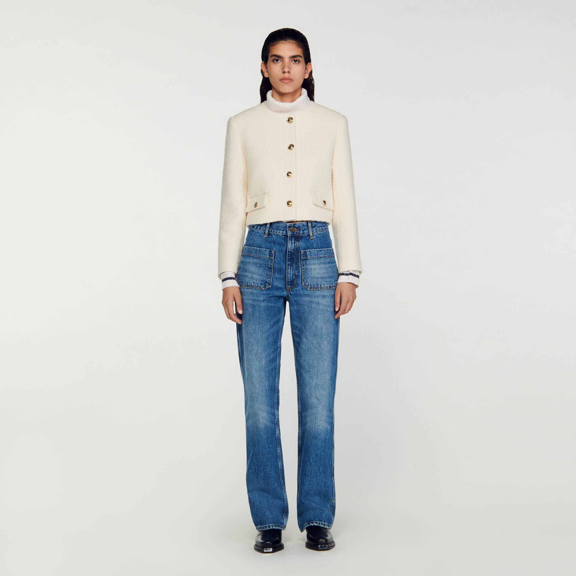 Sandro white jacket hotsell