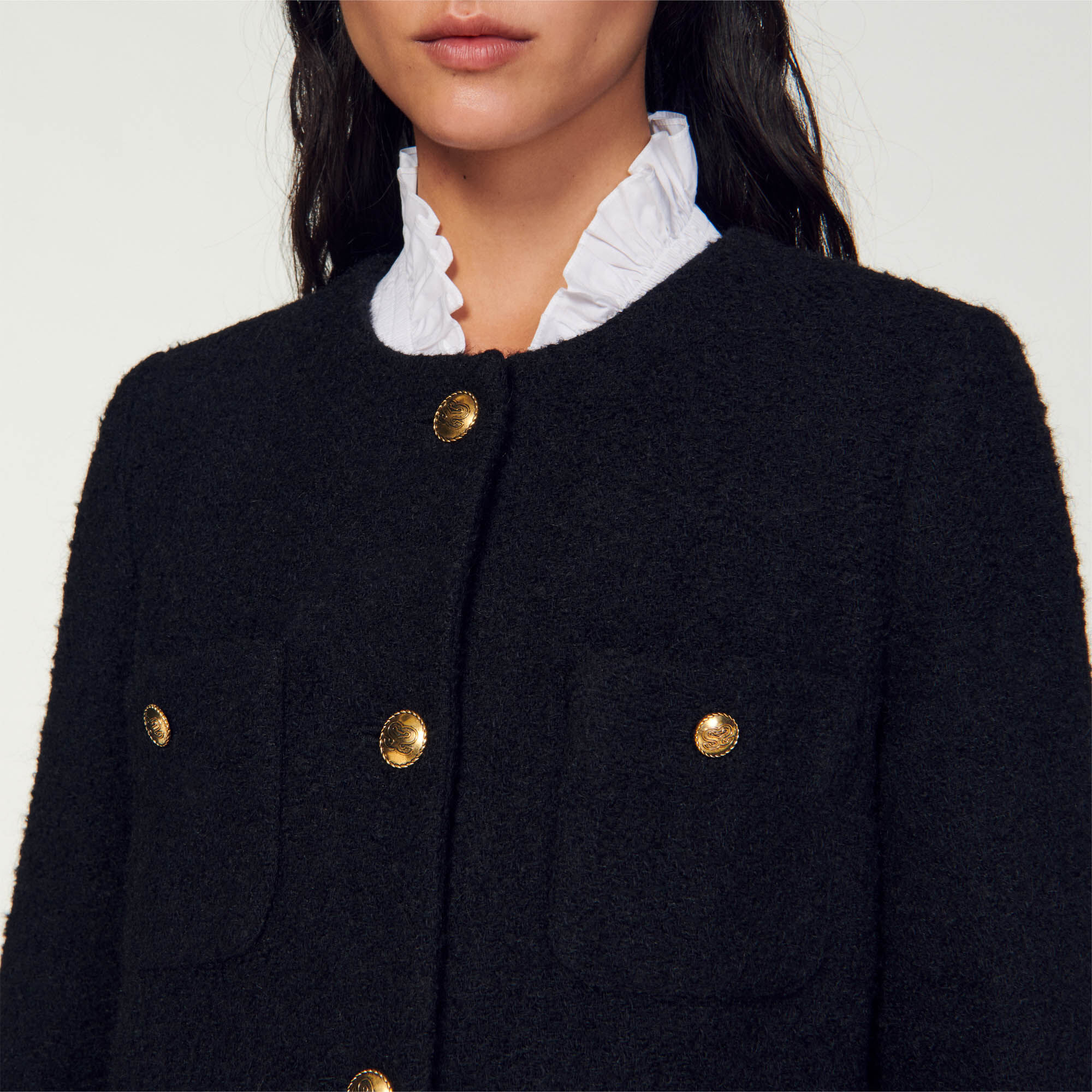 Sandro black discount coat