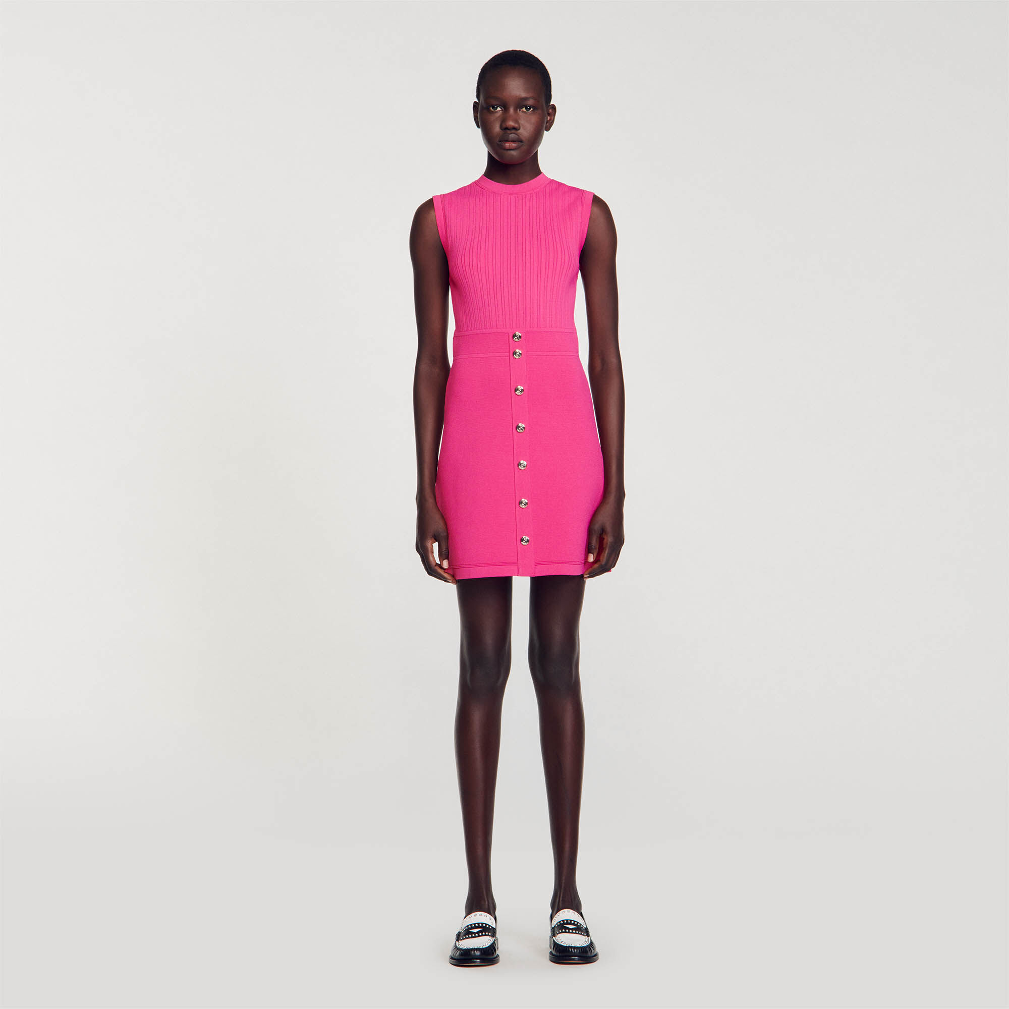 Sweety Short dress with buttons Dresses Sandro Paris