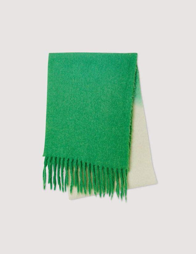Fringed scarf Green US_Womens