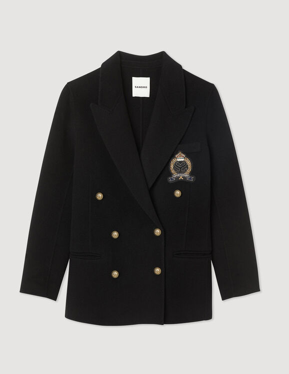 Sandro Wool blazer with a patch