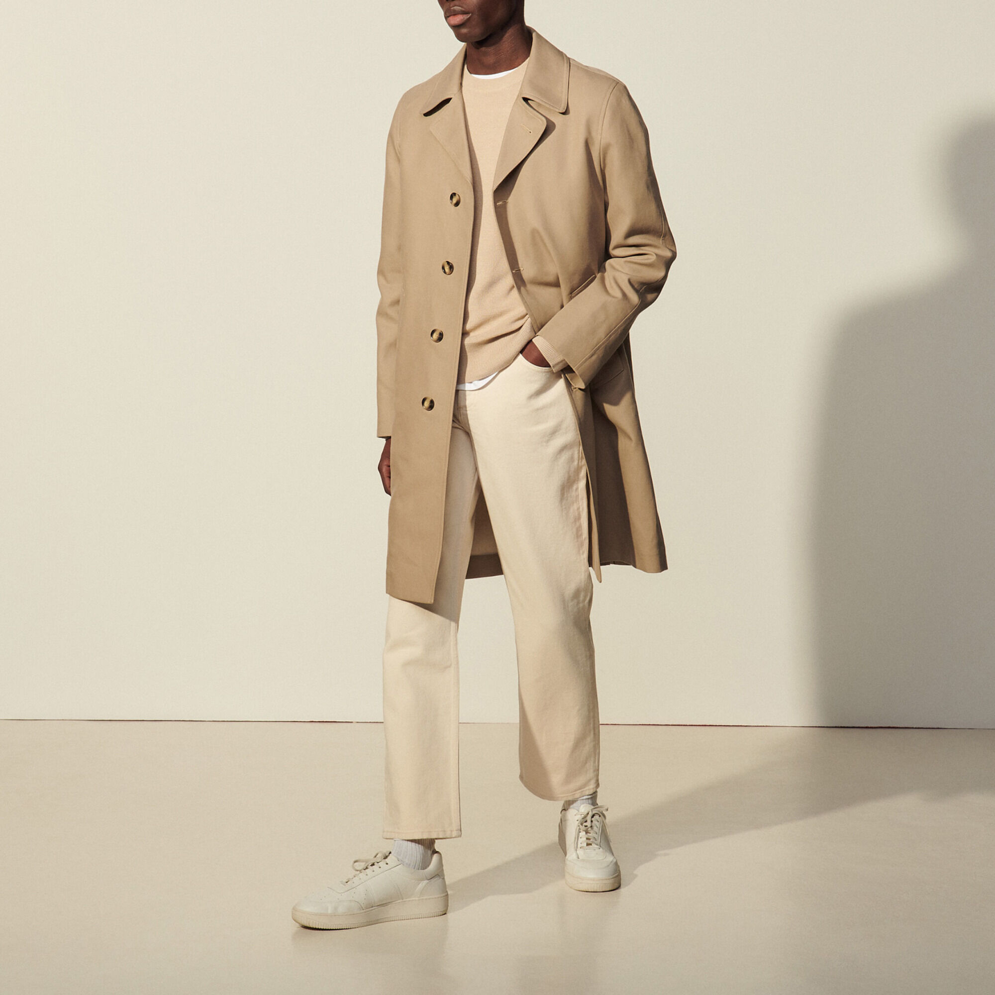 Sandro beige deals coat
