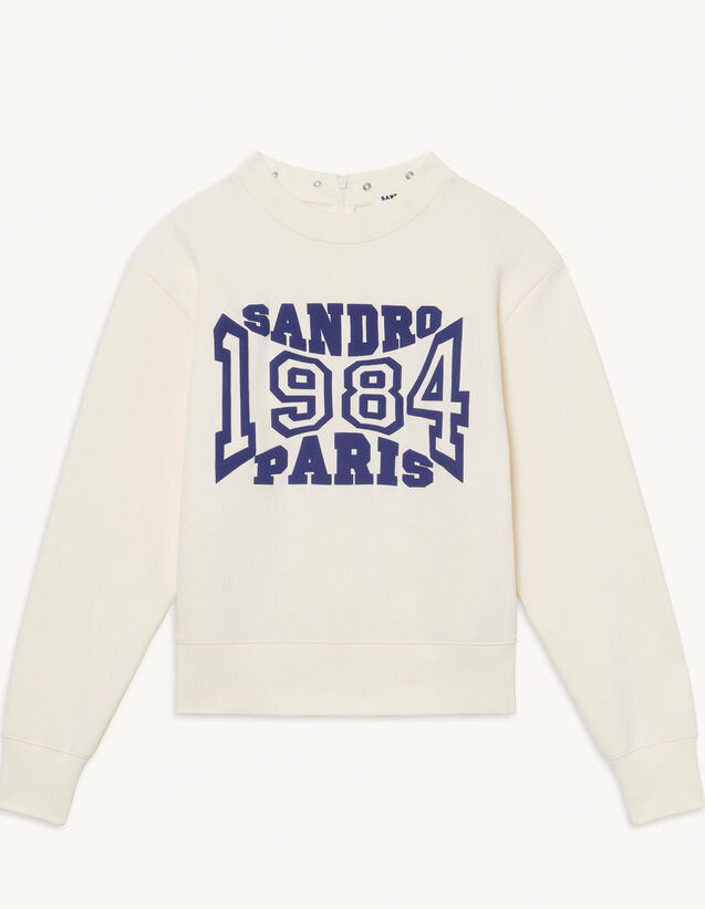 Sweatshirt with lettering - Sweaters & Cardigans | Sandro Paris