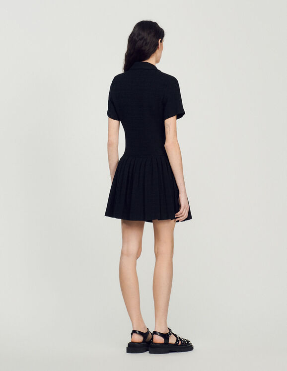 Rossa Short tweed coat dress - Dresses | Sandro Paris