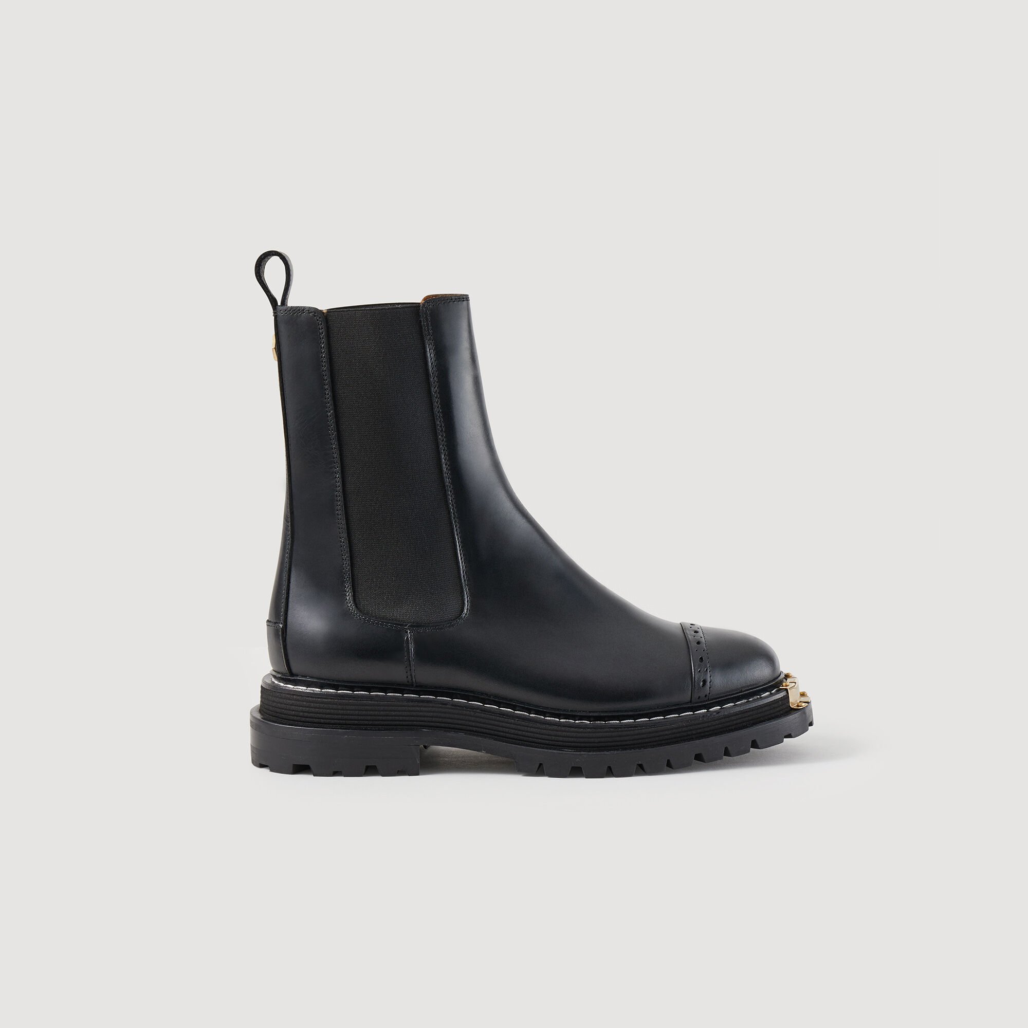 Liam Ankle boots with notched sole Boots Sandro Paris