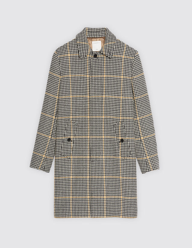 Checked coat - Coats | Sandro Paris