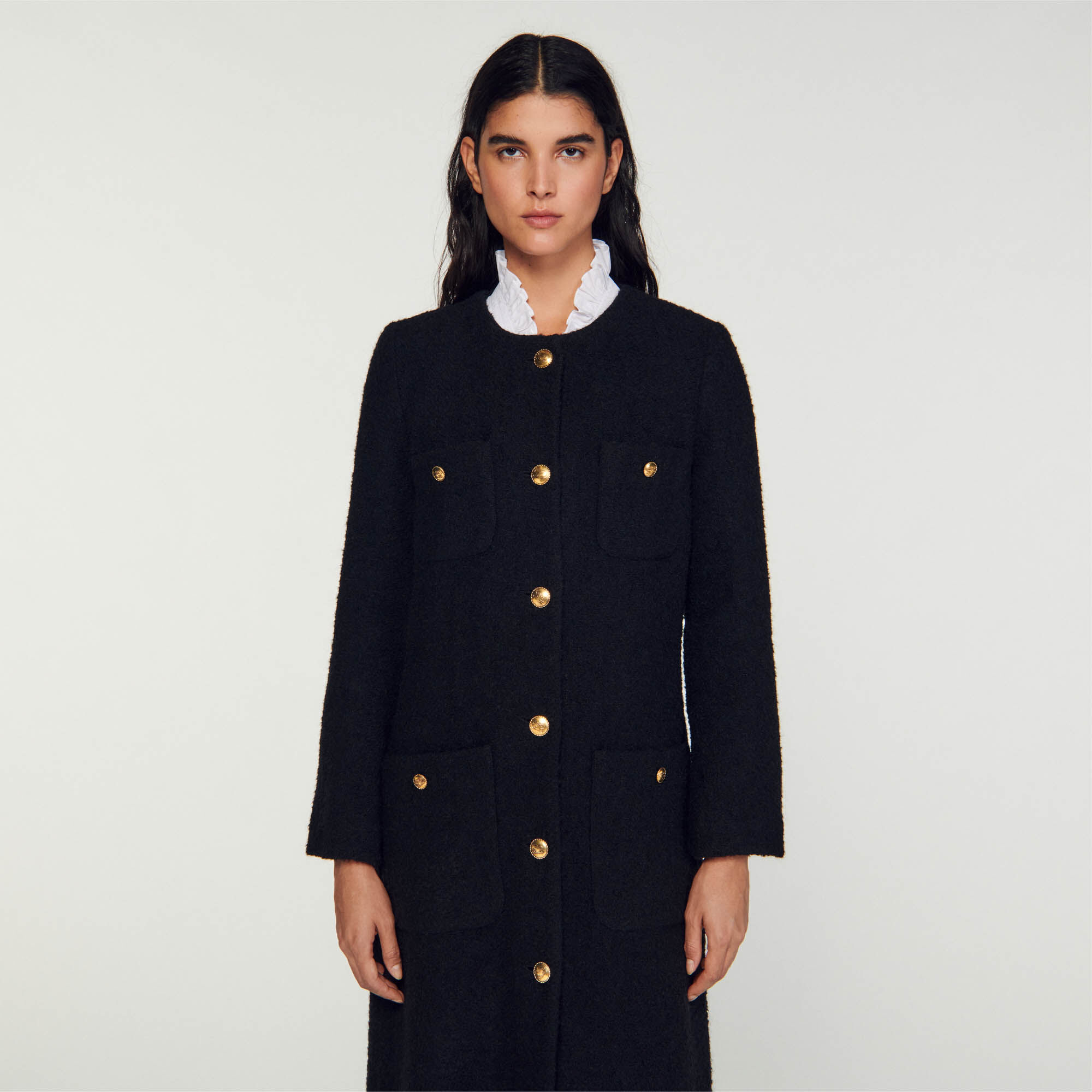 Kate spade sparkle tweed coat online