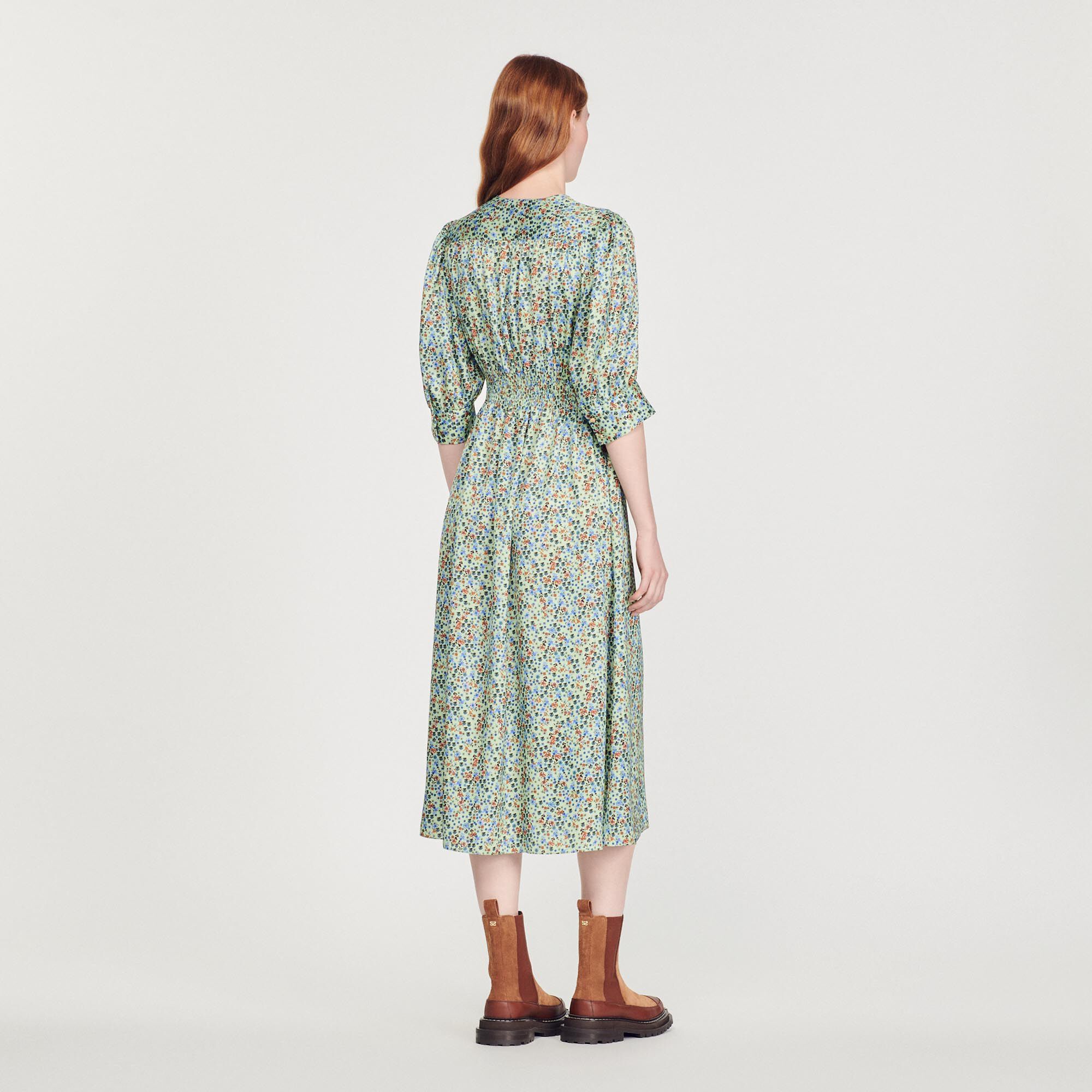 Long flowing dress with print