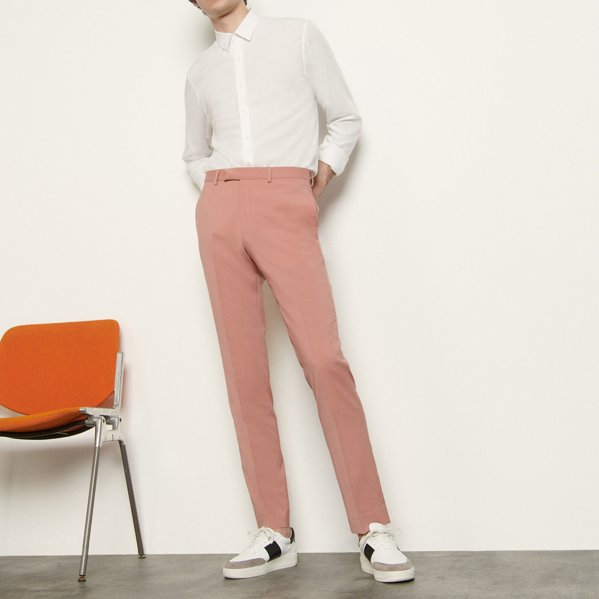 sandro red suit