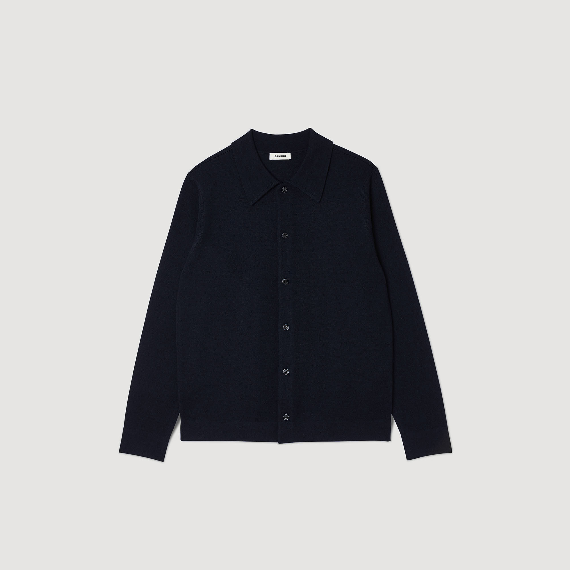Sandro fine online knit collegiate cardigan