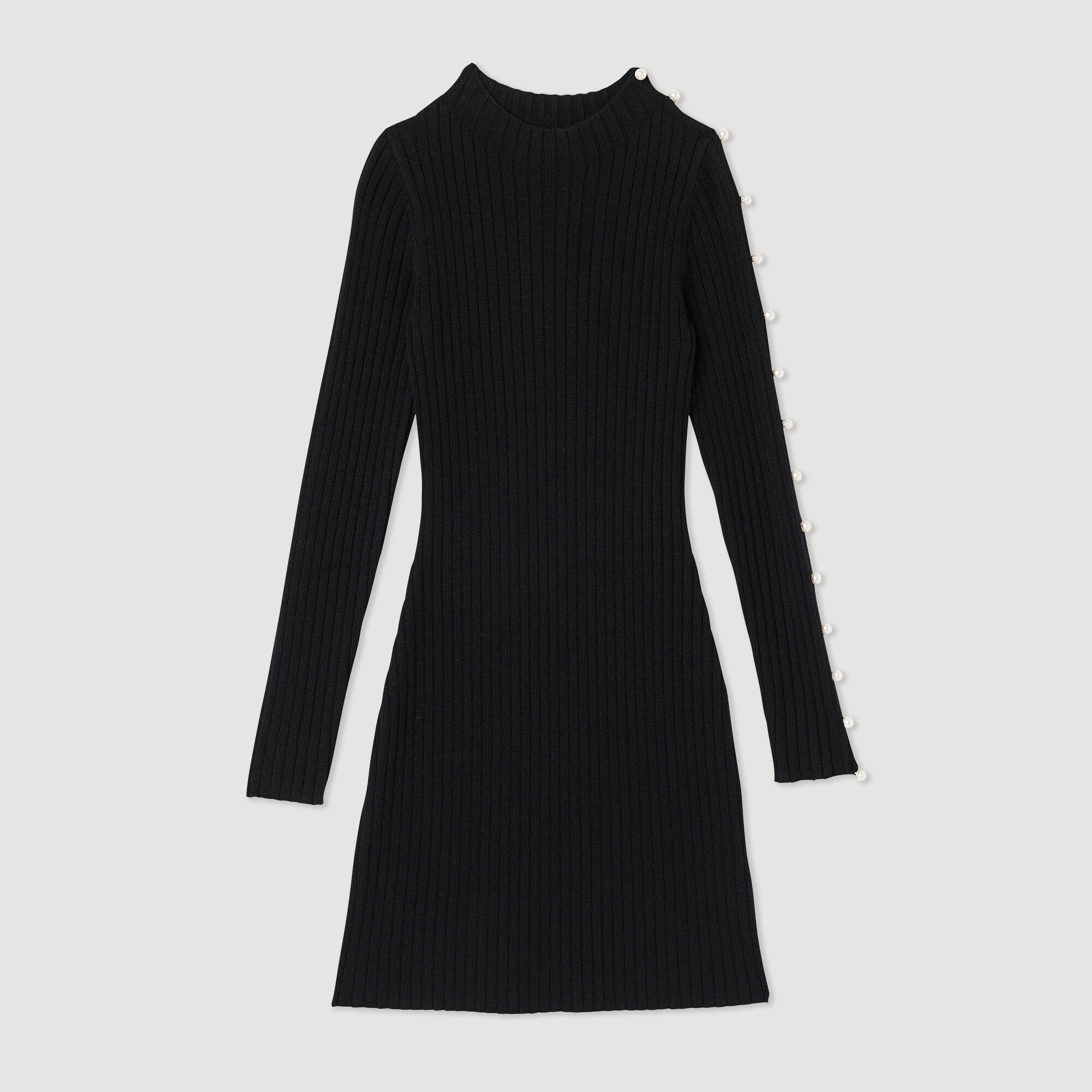 Sandro black knit dress sales