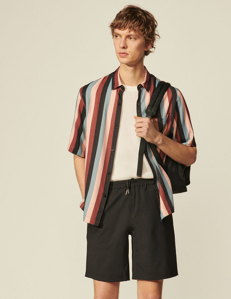Sandro Flowing shirt with stripe print. 2