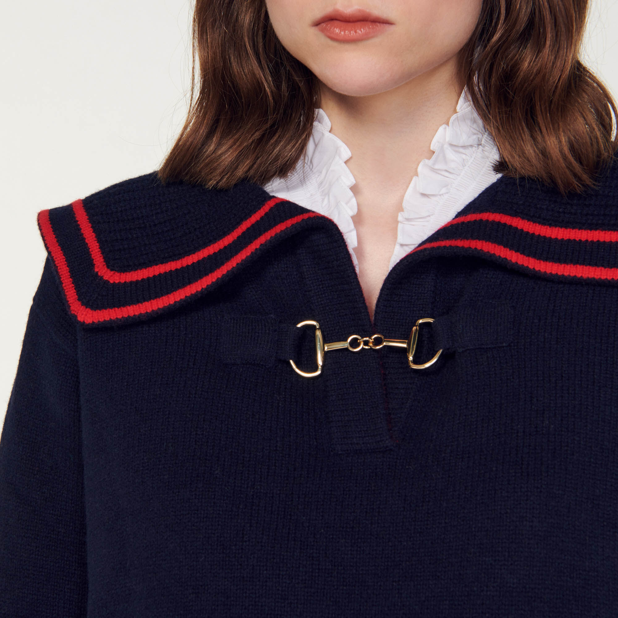 Williams Sweater with an open collar Sweaters Cardigans
