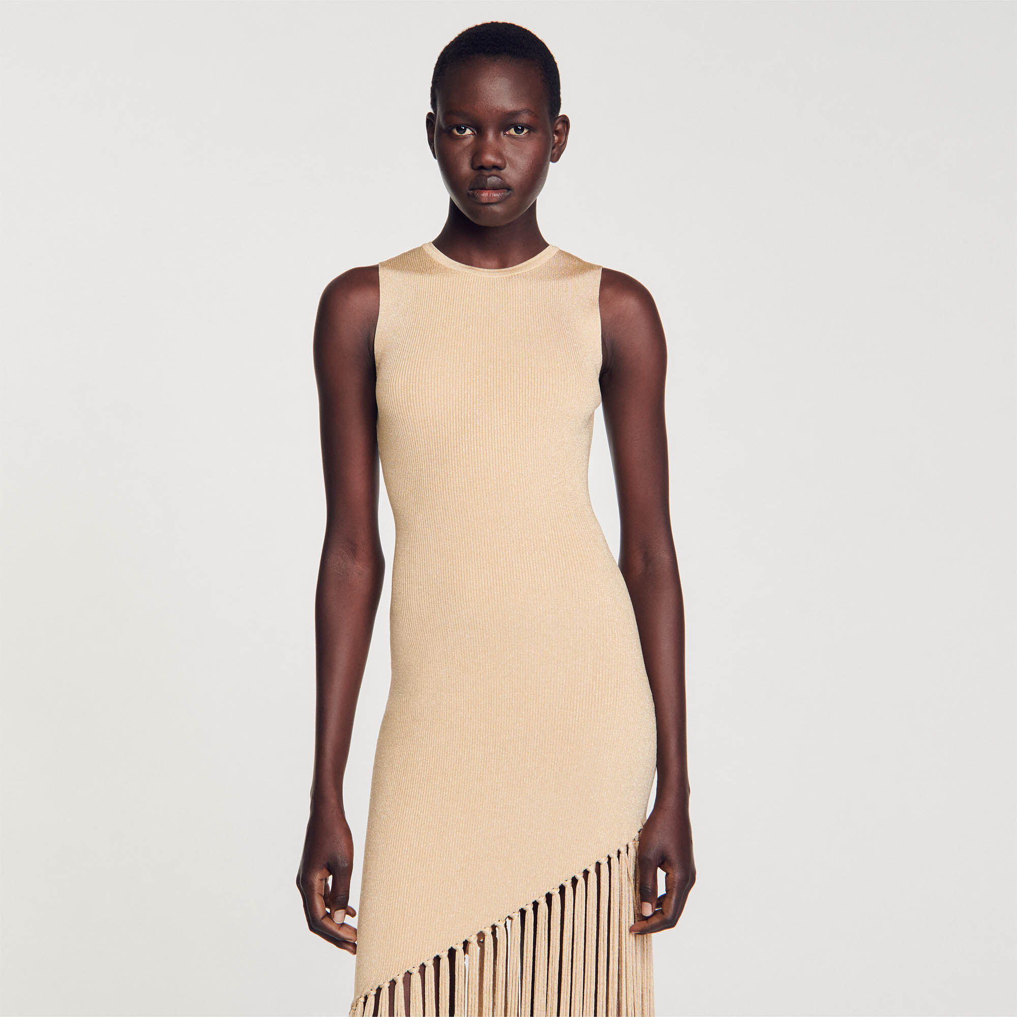 Sandro shop gold dress